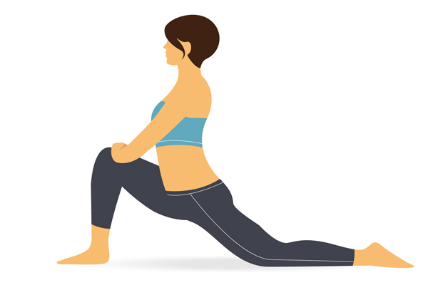 TIPS_单膝跪姿，重心向前移动，伸展另一侧大腿前方肌肉。（图3）