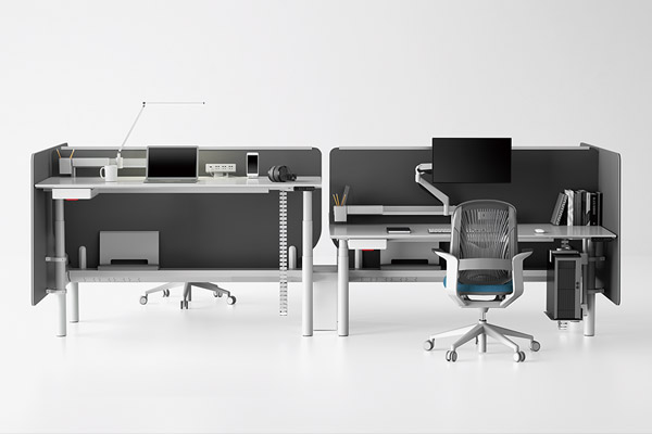 办公家具设计符合人体工学健康诉求，推出升降桌系列。 