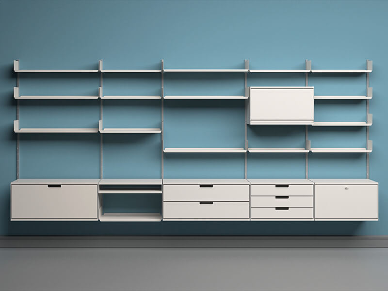 60年代为家具品牌Vitsoe操刀的606型组合柜，已成为设计经典