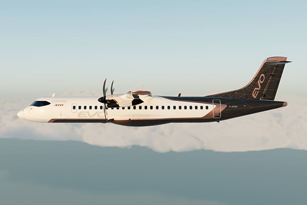 区域型螺旋桨客机ATR宣布开发新世代EVO环保机型，并以100%使用“可持续航空燃料”为目标，有效减低碳排量。